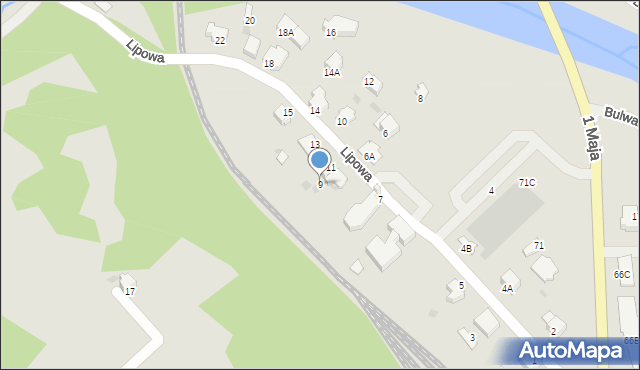 Wisła, Lipowa, 9, mapa Wisła