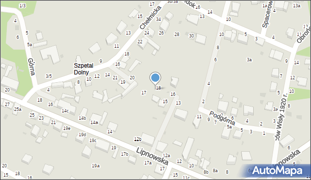 Włocławek, Lipnowska, 12c, mapa Włocławka