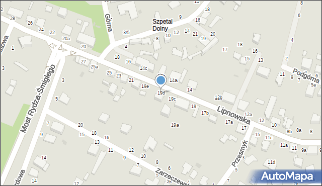 Włocławek, Lipnowska, 19d, mapa Włocławka