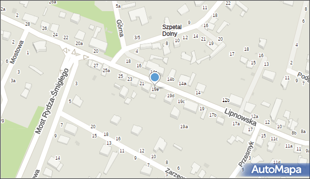 Włocławek, Lipnowska, 19e, mapa Włocławka