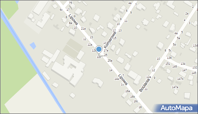 Włocławek, Lipowa, 12c, mapa Włocławka