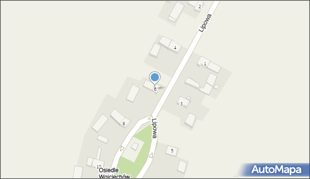 Wojciechów, Lipowa, 6, mapa Wojciechów