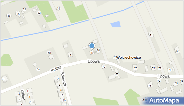 Wojciechowice, Lipowa, 81, mapa Wojciechowice