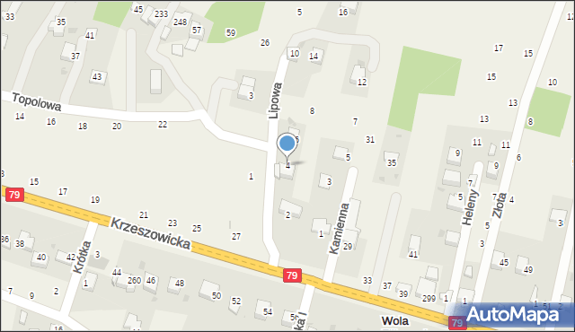 Wola Filipowska, Lipowa, 4, mapa Wola Filipowska