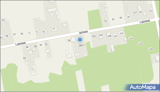 Wola Rafałowska, Lipowa, 100, mapa Wola Rafałowska
