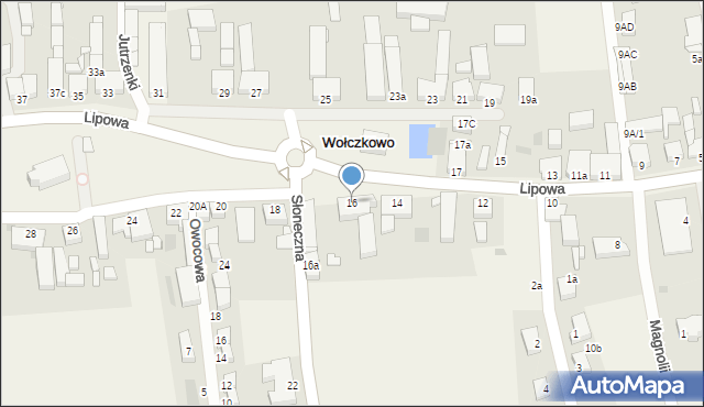 Wołczkowo, Lipowa, 16, mapa Wołczkowo
