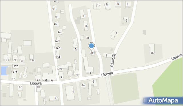 Wołczkowo, Lipowa, 3d, mapa Wołczkowo