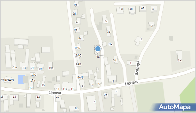 Wołczkowo, Lipowa, 5a, mapa Wołczkowo