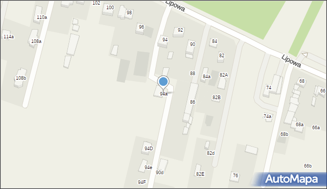 Wołczkowo, Lipowa, 94a, mapa Wołczkowo