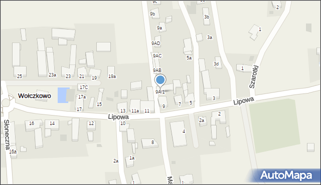 Wołczkowo, Lipowa, 9A/1, mapa Wołczkowo