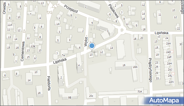 Wołomin, Lipińska, 10A, mapa Wołomin