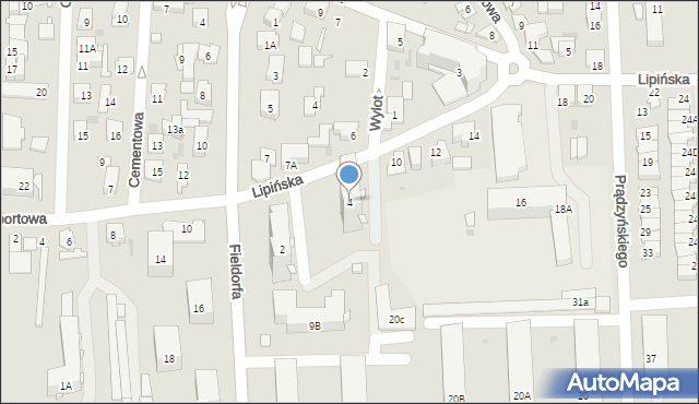 Wołomin, Lipińska, 4, mapa Wołomin