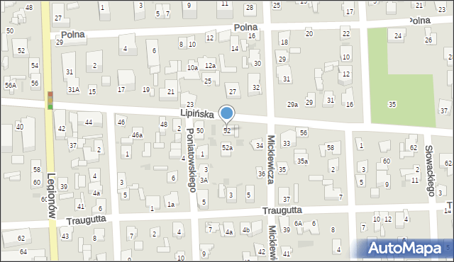 Wołomin, Lipińska, 52, mapa Wołomin