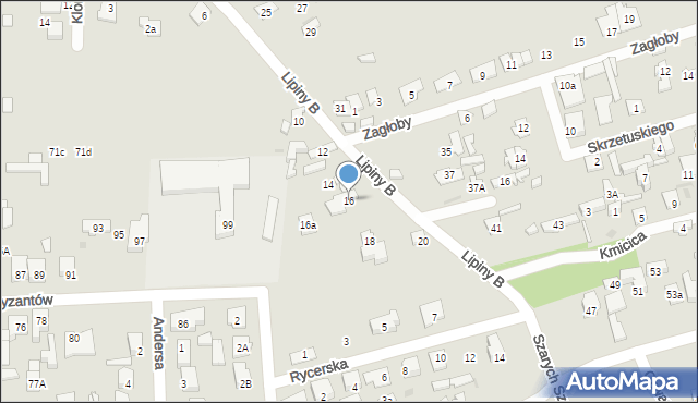 Wołomin, Lipiny B, 16, mapa Wołomin