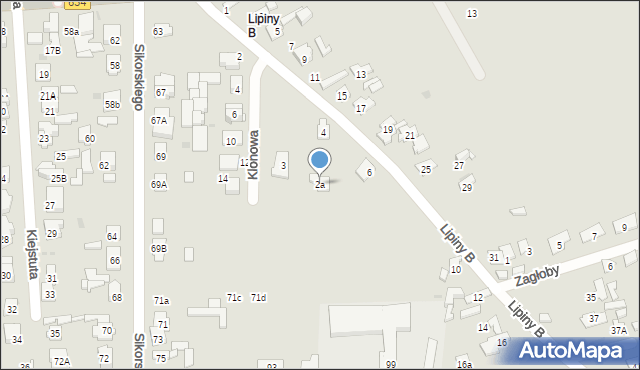 Wołomin, Lipiny B, 2a, mapa Wołomin