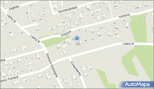 Wołomin, Lipiny B, 53a, mapa Wołomin