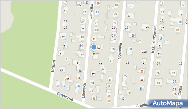 Wołomin, Litewska, 33, mapa Wołomin