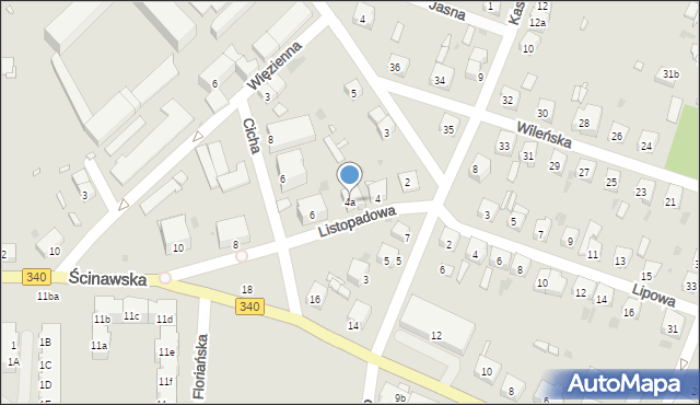 Wołów, Listopadowa, 4a, mapa Wołów