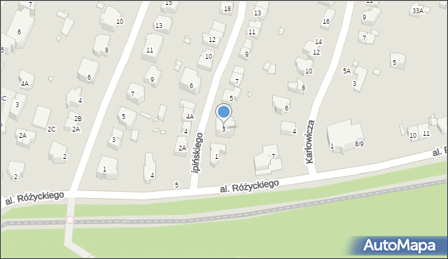 Wrocław, Lipińskiego Karola, 3, mapa Wrocławia