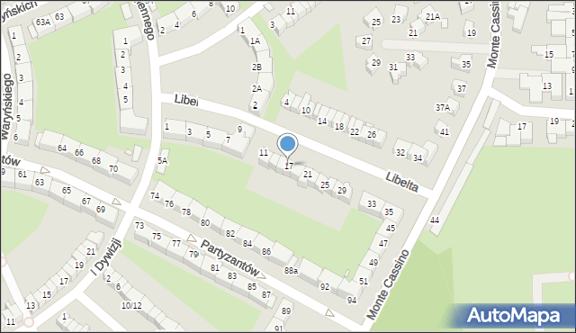 Wrocław, Libelta Karola, 17, mapa Wrocławia