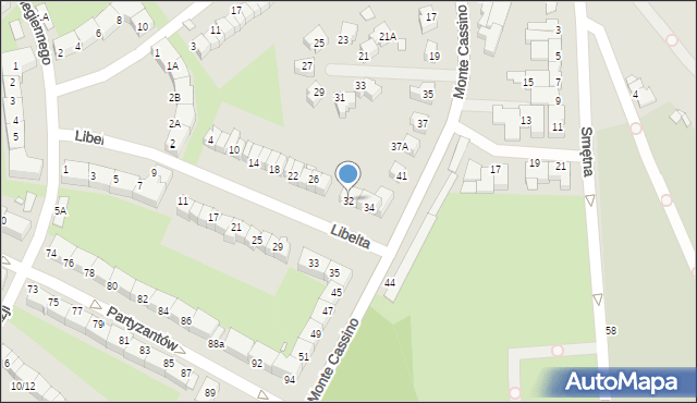 Wrocław, Libelta Karola, 32, mapa Wrocławia