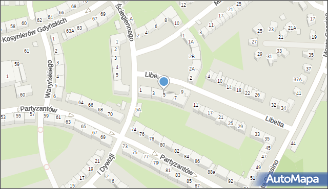 Wrocław, Libelta Karola, 5, mapa Wrocławia