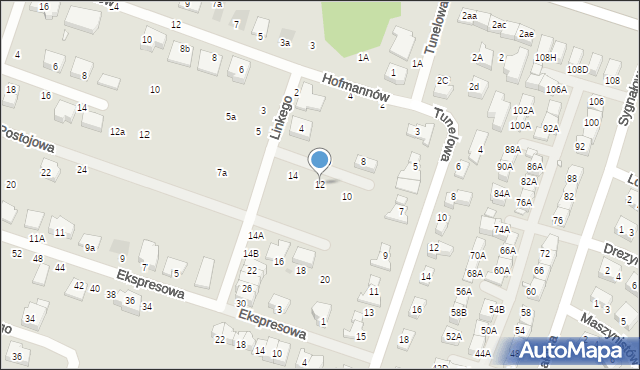 Wrocław, Linkego Godfryda, 12, mapa Wrocławia