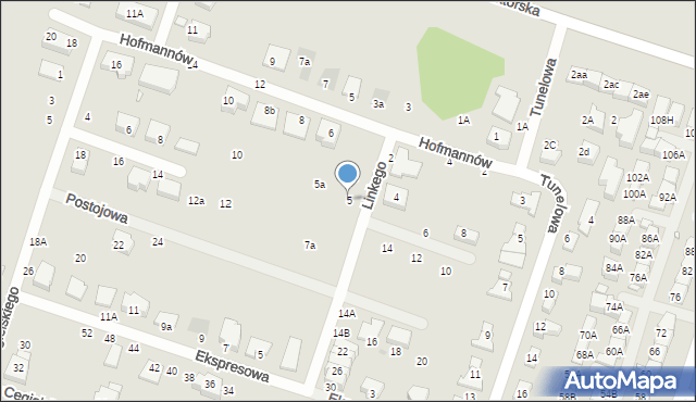 Wrocław, Linkego Godfryda, 5, mapa Wrocławia