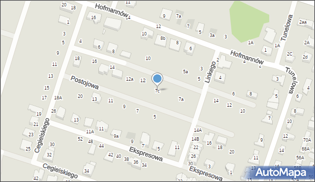 Wrocław, Linkego Godfryda, 7c, mapa Wrocławia