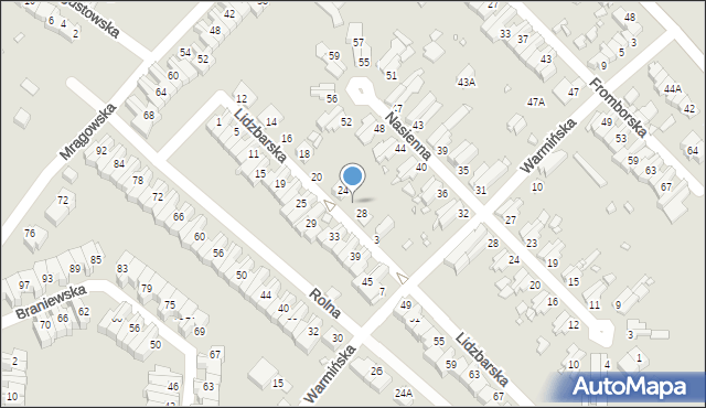 Wrocław, Lidzbarska, 26, mapa Wrocławia