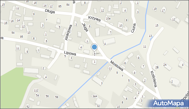 Wrzelowiec, Lipowa, 2, mapa Wrzelowiec