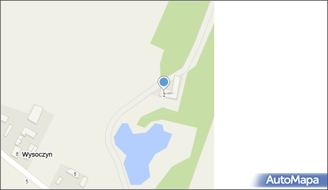 Wysoczyn, Lipowa, 2, mapa Wysoczyn