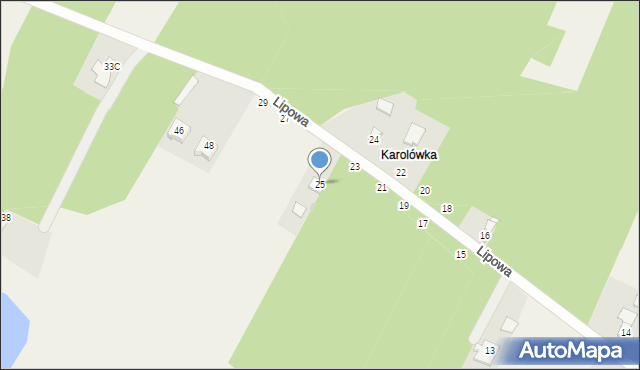 Wysoczyn, Lipowa, 25, mapa Wysoczyn