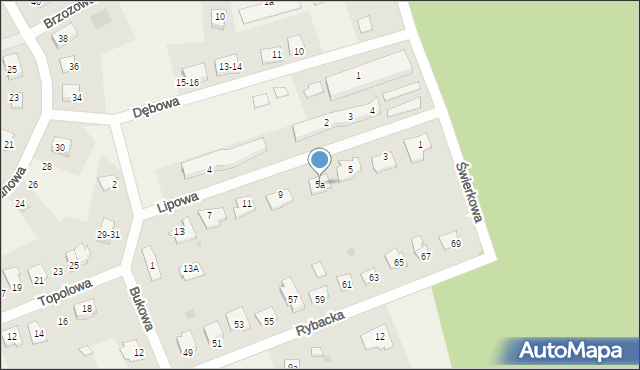 Występ, Lipowa, 5a, mapa Występ