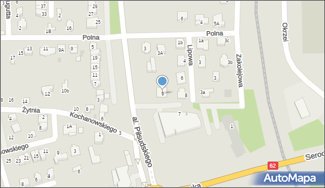 Wyszków, Lipowa, 9, mapa Wyszków