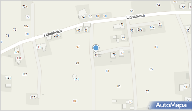 Ząb, Ligasówka, 81, mapa Ząb