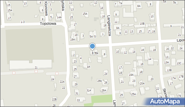 Ząbki, Lipowa, 6, mapa Ząbki