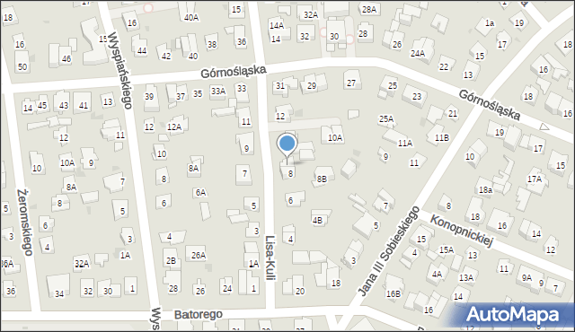 Ząbki, Lisa-Kuli Leopolda, płk., 8A, mapa Ząbki