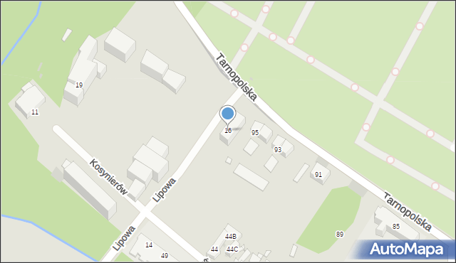 Zabrze, Lipowa, 16, mapa Zabrza