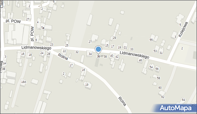 Zagórów, Lidmanowskiego Konstantego, 36, mapa Zagórów