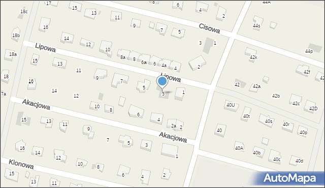 Załom, Lipowa, 3, mapa Załom