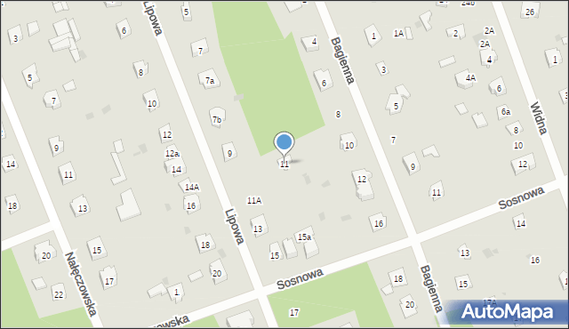 Żarki-Letnisko, Lipowa, 11, mapa Żarki-Letnisko