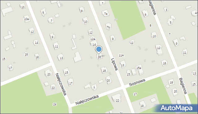 Żarki-Letnisko, Lipowa, 16, mapa Żarki-Letnisko