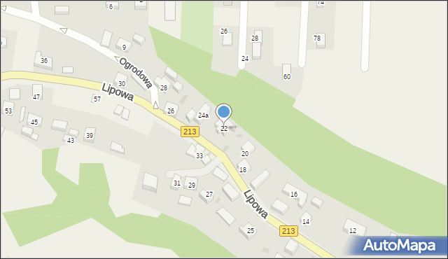 Żarnowiec, Lipowa, 22, mapa Żarnowiec