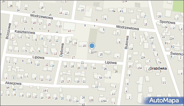 Zaścianki, Lipowa, 23, mapa Zaścianki