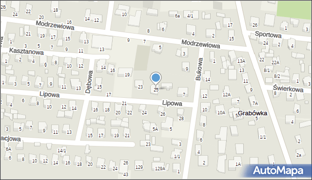 Zaścianki, Lipowa, 25, mapa Zaścianki