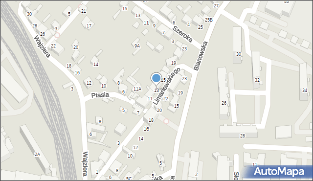 Zawiercie, Limanowskiego Bolesława, 13, mapa Zawiercie