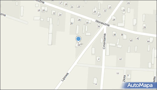 Zbuczyn, Lipowa, 14, mapa Zbuczyn