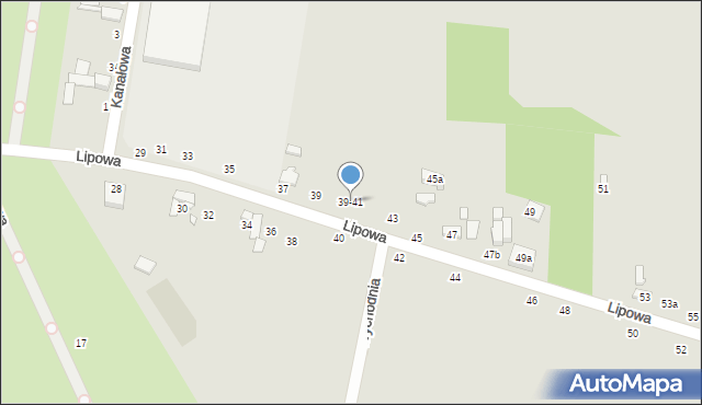 Zduńska Wola, Lipowa, 39-41, mapa Zduńska Wola