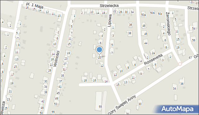 Zdzieszowice, Lipowa, 10, mapa Zdzieszowice